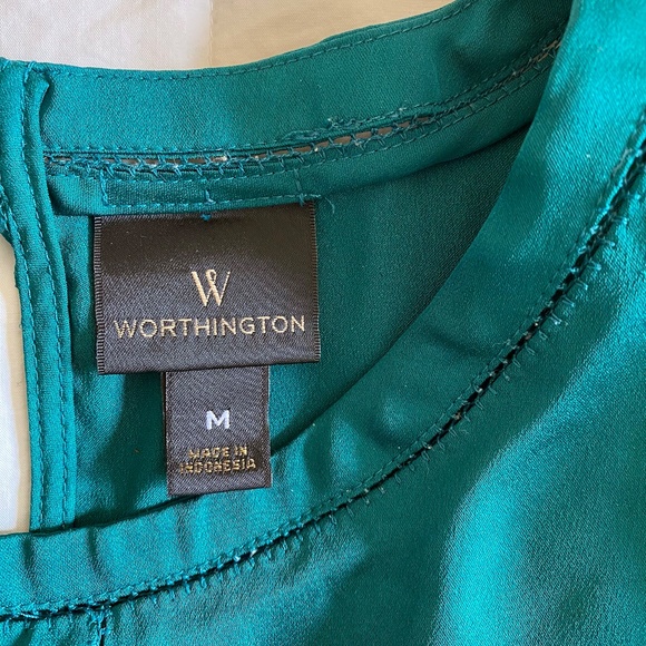 Women's Dark Green Sleeveless Blouse - Medium - Picture 6 of 8